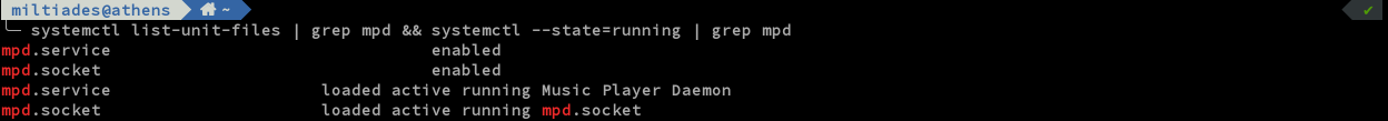 mpd correctly installed
